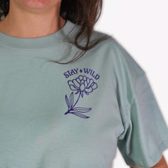 T-shirt femme Le Chocard x La Gaillarde – Stay Wild Green Jade