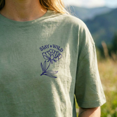 T-shirt femme Le Chocard x La Gaillarde – Stay Wild Green Jade