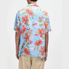 Chemise Deus Ex Machina Broadus Bleu Floral en Lyocell
