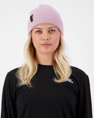 Bonnet Fjord Mons Royale Dusty Mauve porté