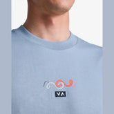 T-shirt RVCA Amaze Snake Bleu Relaxed Fit