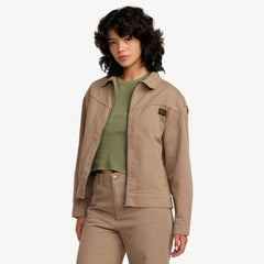 RVCA – Veste Dayshift Il Croisée Femme | Coupe courte 100% coton