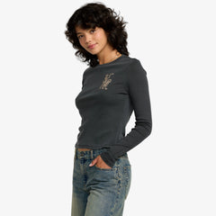 RVCA – T-shirt manches longues Fortune Femme | Coton & coupe ajustée