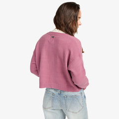 RVCA – Gilet Kitty Cardigan Femme | Maille boxy & col V boutonné