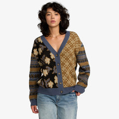 RVCA – Gilet Lumen Femme | Coupe décontractée & jacquard contrasté