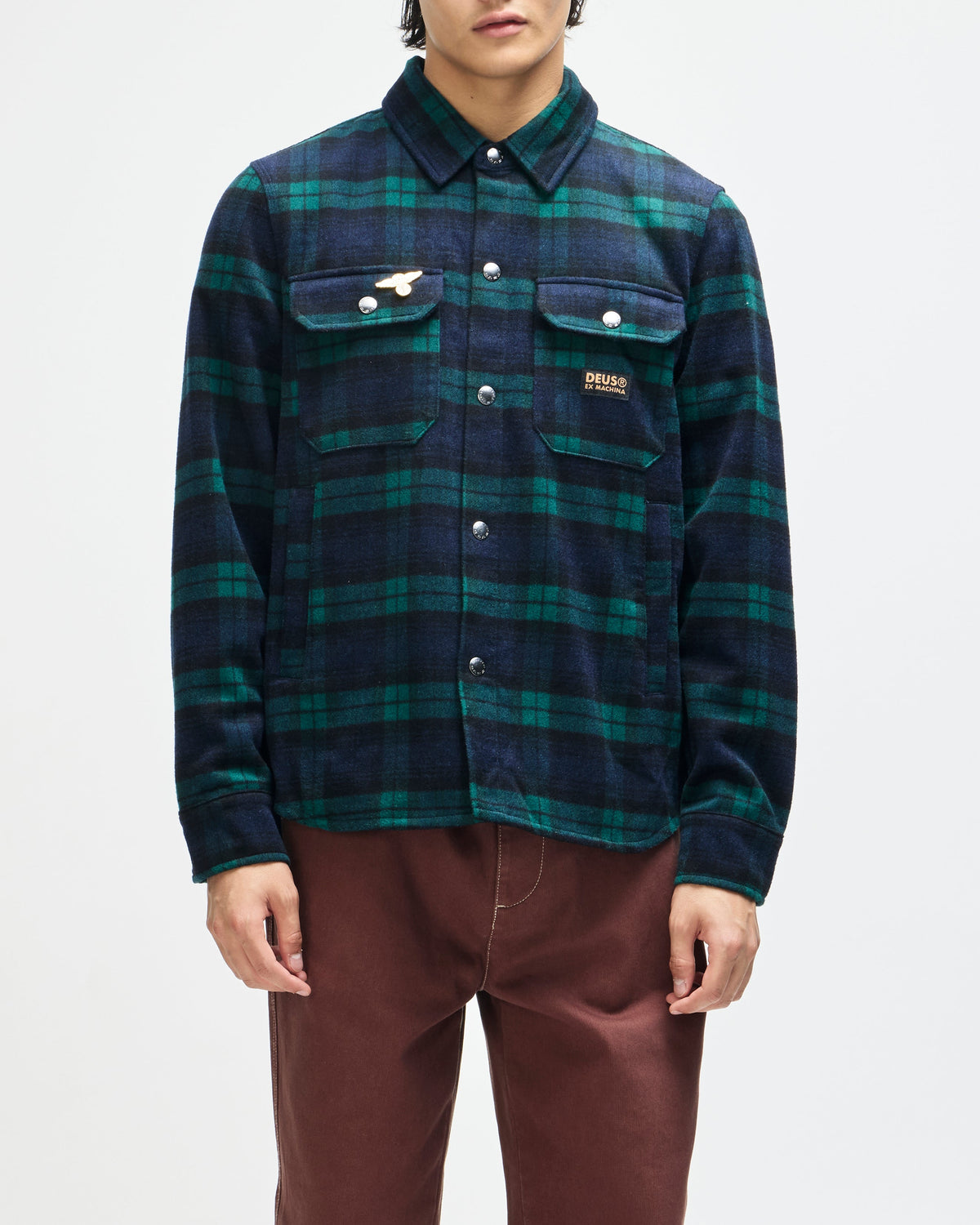 Chemise Maxwell Check Deus Ex Machina Green Check