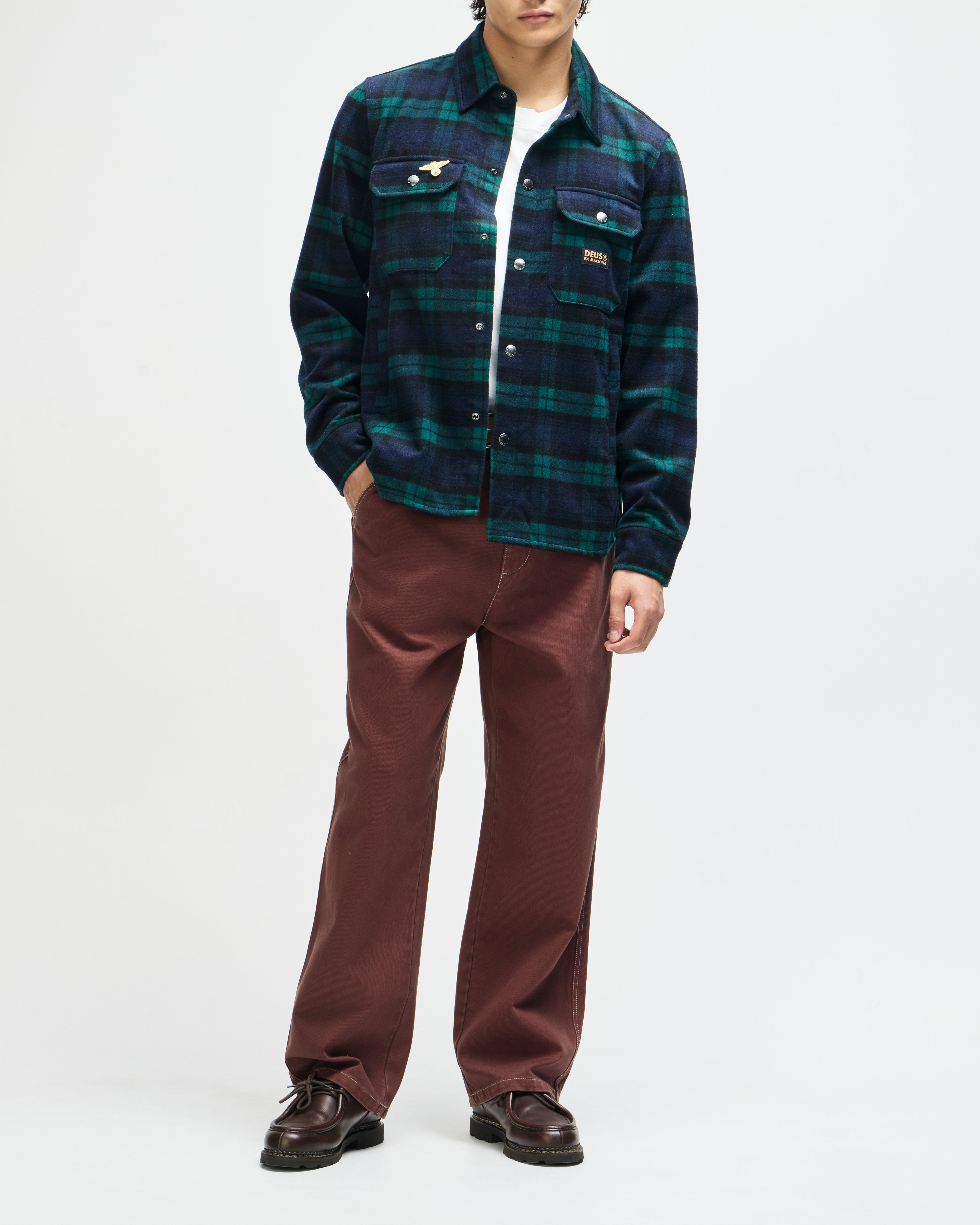 Chemise Maxwell Check Deus Ex Machina portée