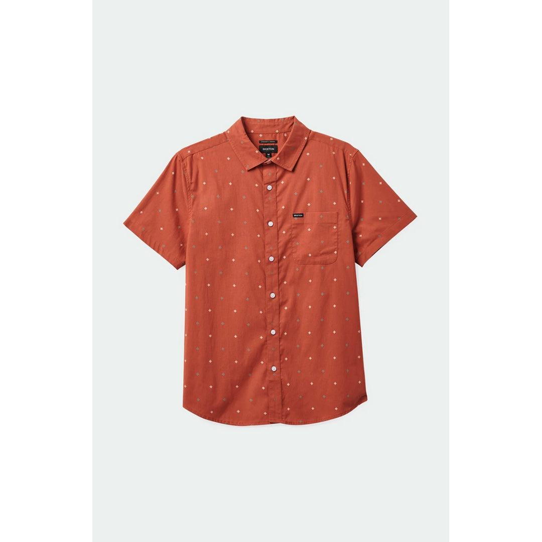 Chemise Tissé Manches Courtes Imprimé - Terra Cotta