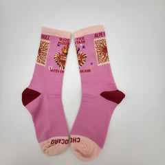 Chaussettes Chocard “FIRE” – Rose & Orange | Confort, Style et Aventure