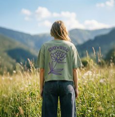 T-shirt femme Le Chocard x La Gaillarde – Stay Wild Green Jade