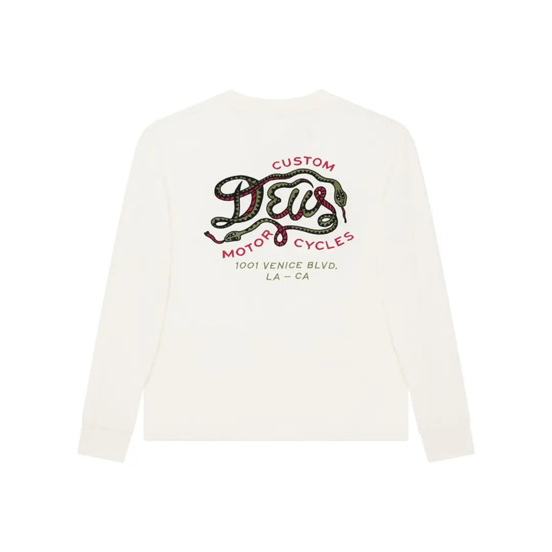 T-shirt Deus Ex Machina Danger Noodle LS Blanc