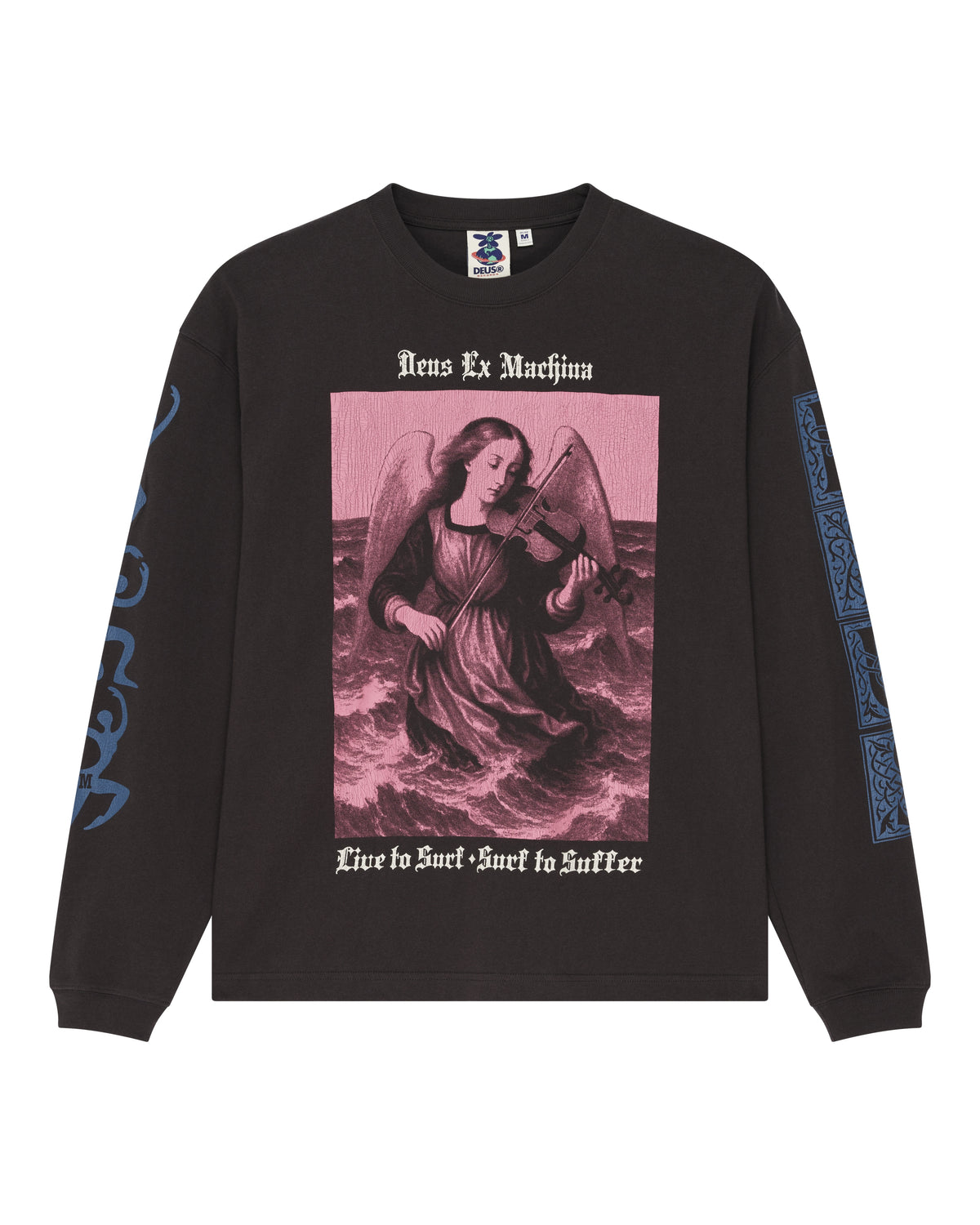 T-Shirt Manches Longues Swell Maps Deus Ex Machina Anthracite Grey