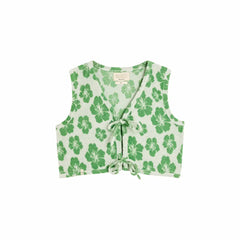 Top Graine Hibiscus Éponge Blanc Cassé et Vert