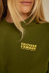 T-Shirt Petale Graine Vert Kaki