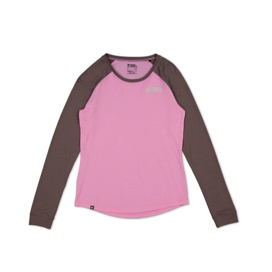 T-Shirt Manches Longues Icon Merino Air-Con Raglan - Pop Pink - femme