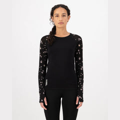 Bella Merino Long Sleeve Black Daisy | Sous-couche Merino