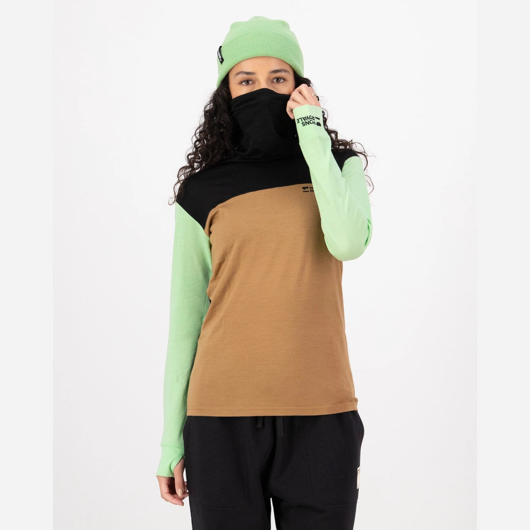 Mons Royale – Yotei Merino High Neck LS Femme | 100% Mérinos 190gsm