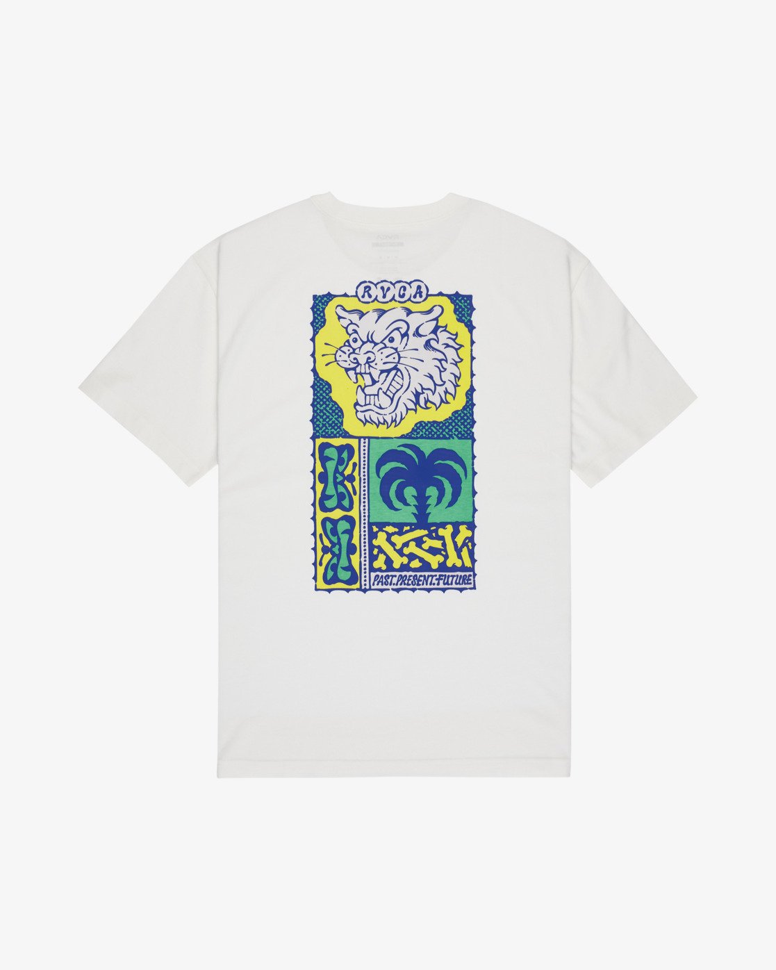 RVCA Dalas Tiger Palm SS - Antique White