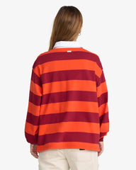 RVCA Academy LS Rugby - Brick Red