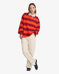 RVCA Academy LS Rugby - Brick Red
