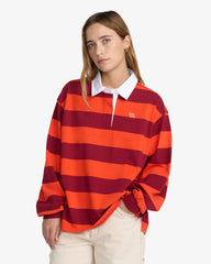 RVCA Academy LS Rugby - Brick Red