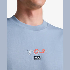 T-shirt RVCA Amaze Snake Bleu Relaxed Fit