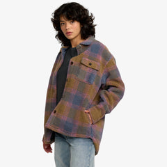 RVCA – Veste Birdie Sherpa Femme | Coupe décontractée & boutons