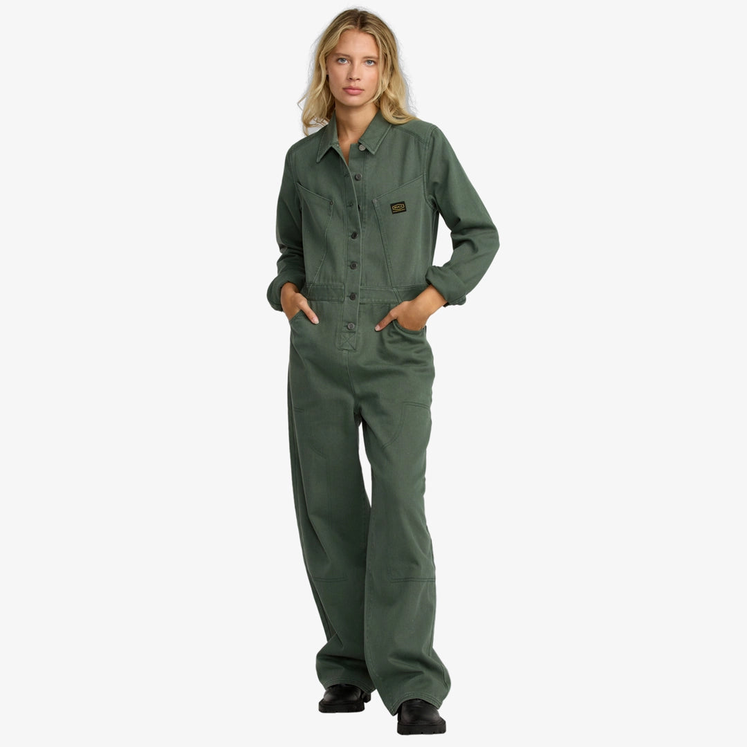 RVCA – Combinaison Dayshift Boiler Suit Femme | 100% coton, ajustée