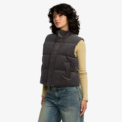 RVCA – Veste sans manches Eezeh Femme | Velours côtelé 100% coton