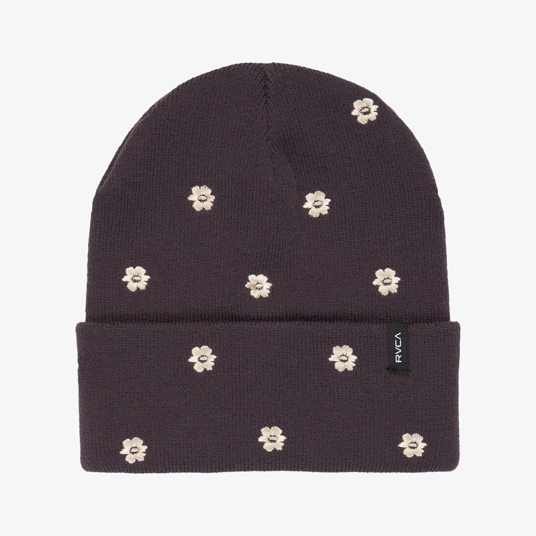 RVCA – Bonnet Embroidered Essential Femme | Maille côtelée & revers