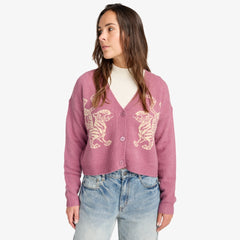 RVCA – Gilet Kitty Cardigan Femme | Maille boxy & col V boutonné