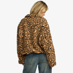 RVCA – Veste Oh Hush Sherpa Femme | Coupe courte & col montant