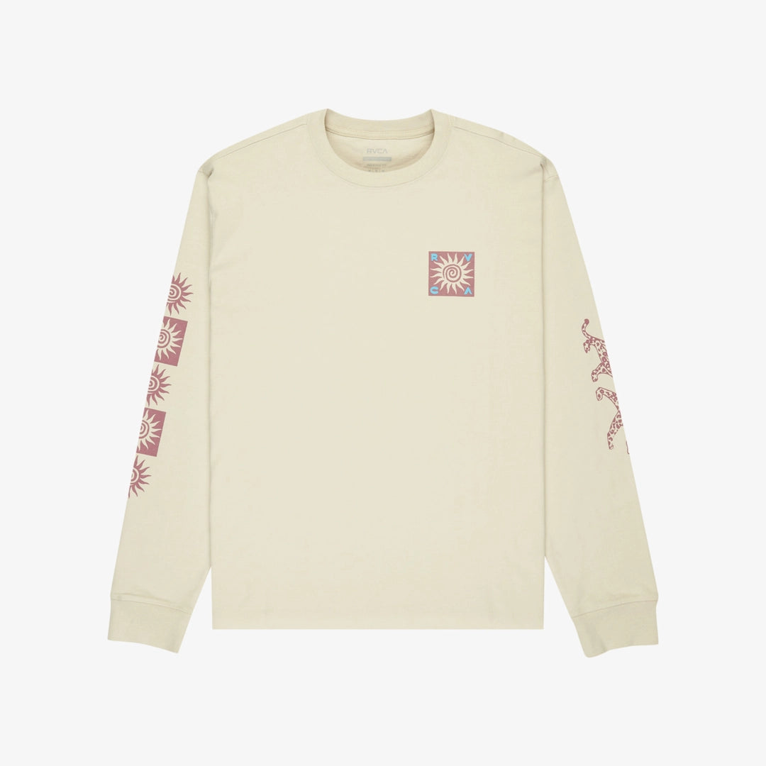 RVCA – T-shirt manches longues Spin Homme | Coton bio & sérigraphie